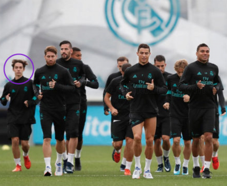 Sergio Arribas el juvenil que estuvo en el entrenamiento del primer equipo del Real Madrid (Foto: Real Madrid)