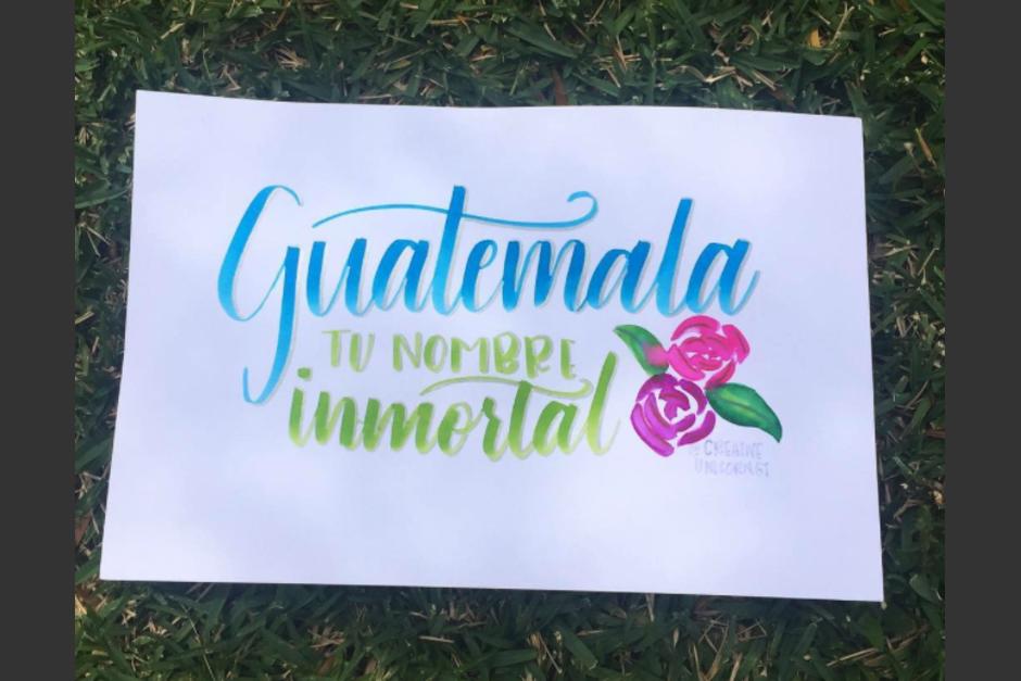 Lettering es la t&eacute;cnica de dibujar letras. (Foto: Selene Mej&iacute;a/Soy502)