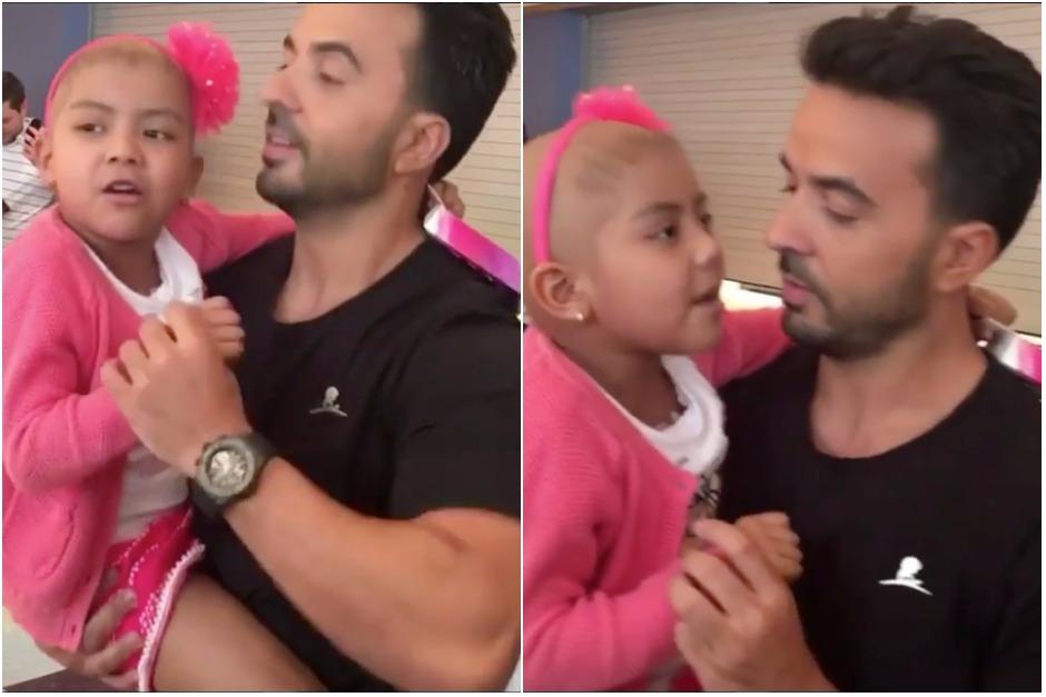 Valeria enterneció a Luis Fonsi en la visita del cantante a un hospital en Memphis. (Foto: Instagram&nbsp;Róndine Alcalá)