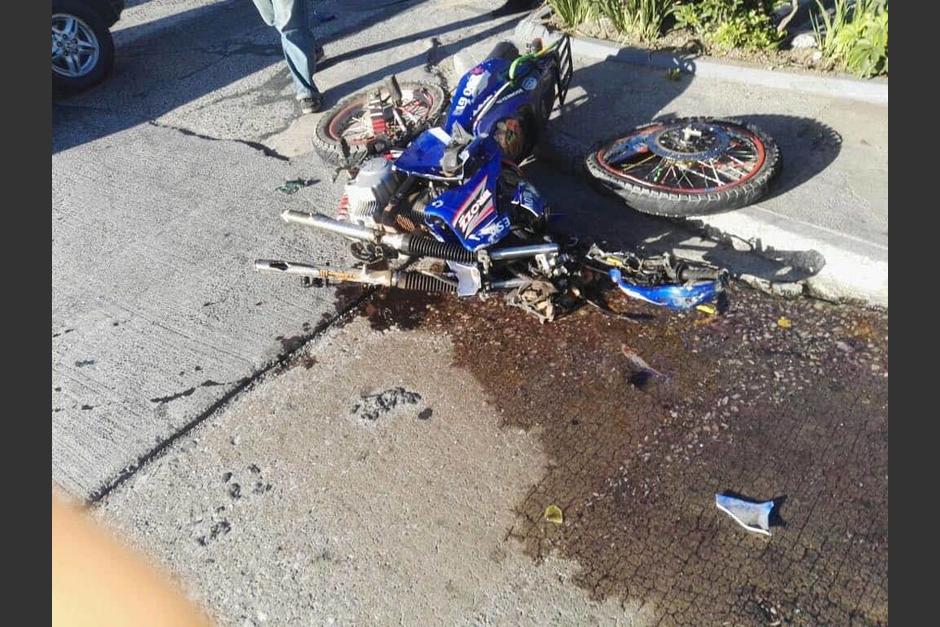 La moto qued&oacute; destruida en su totalidad. (Foto: Instagram/Amilcar Montejo)&nbsp;