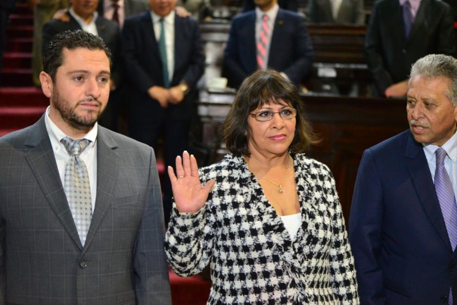 Soto de Kestler fue juramentada porque el diputado Roberto Kestler, su esposo, está preso. (Foto: Jesús Alfonso/Soy502)