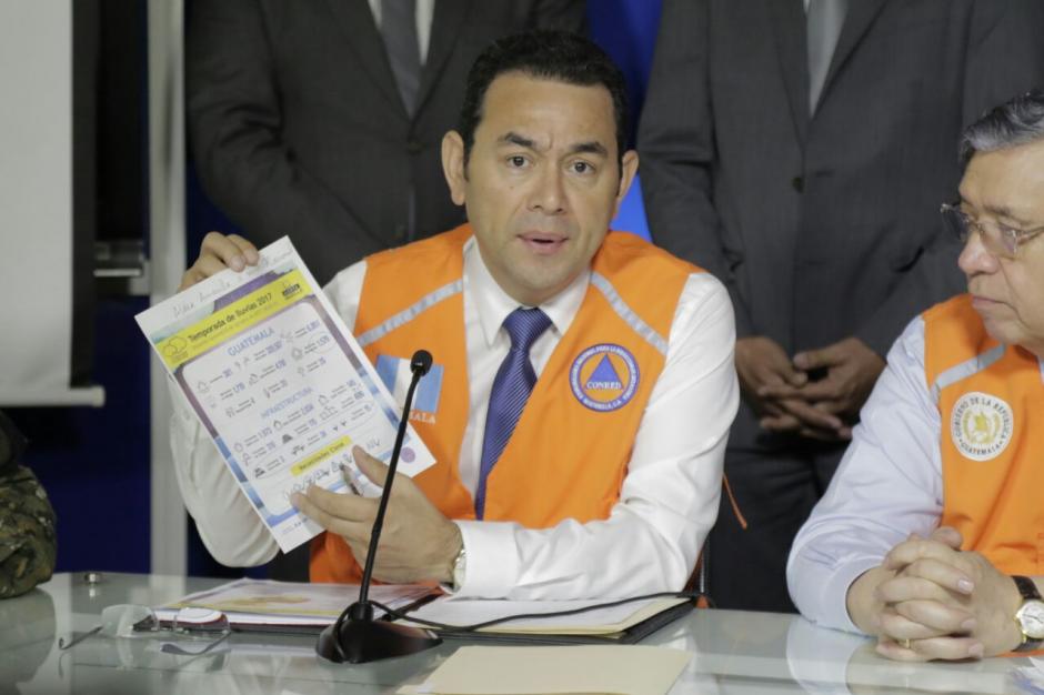 El presidente Jimmy Morales explic&oacute; que esta es la &uacute;nica soluci&oacute;n. (Foto: Alejandro Bal&aacute;n/Soy502)&nbsp;