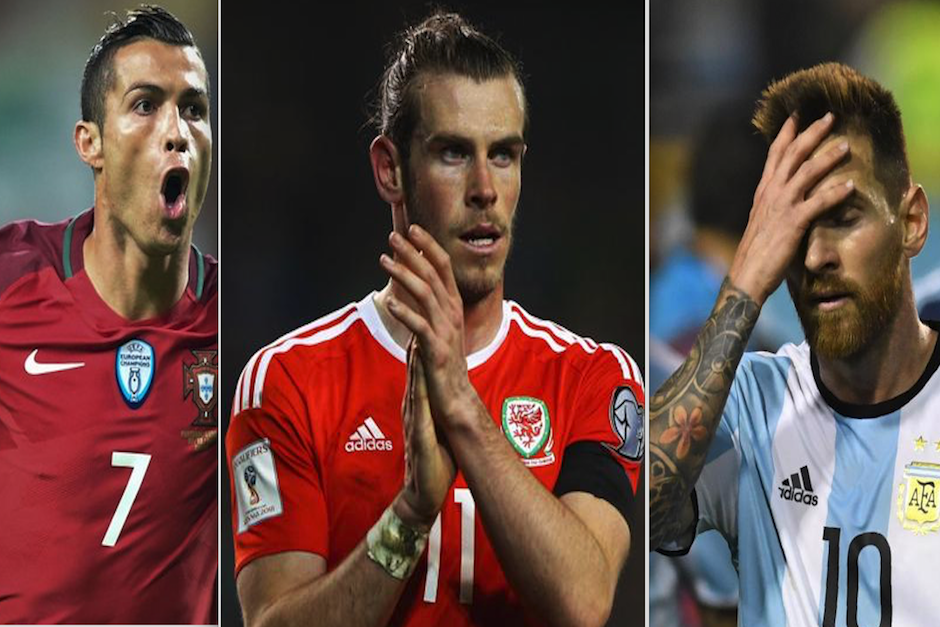 Gareth Bale y Cristiano Ronaldo del Real Madrid, junto a Messi del FC Barcelona, a&uacute;n no han confirmado su participaci&oacute;n en Rusia. (Imagen: Soy502)
