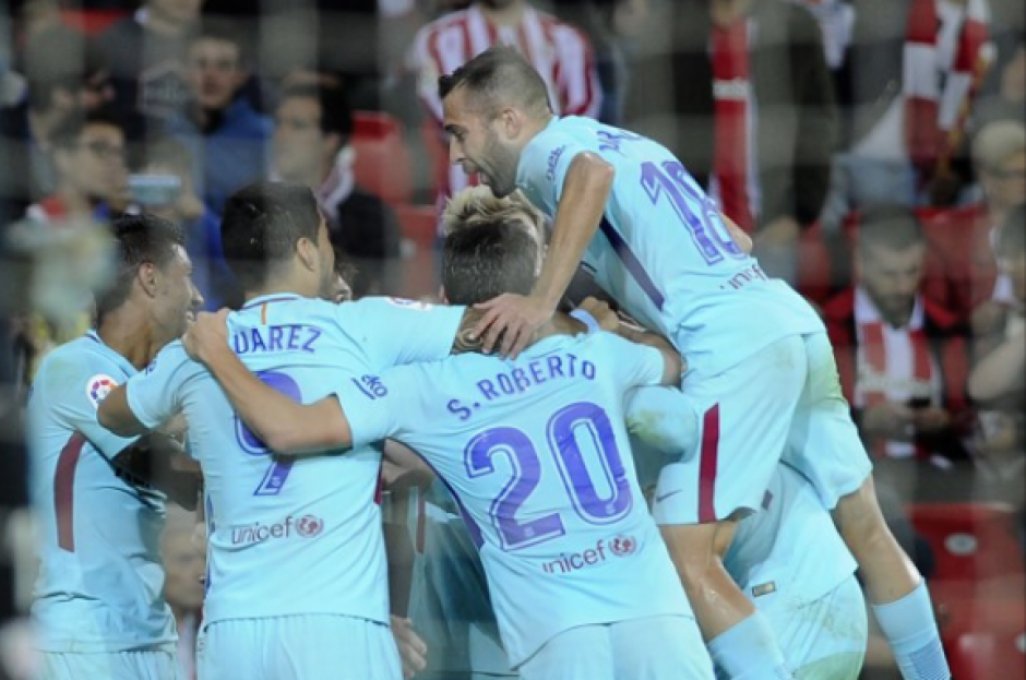 El FC Barcelona sigue de l&iacute;der la Liga Espa&ntilde;ola tras ganar en Bilbao. (Foto: AFP)