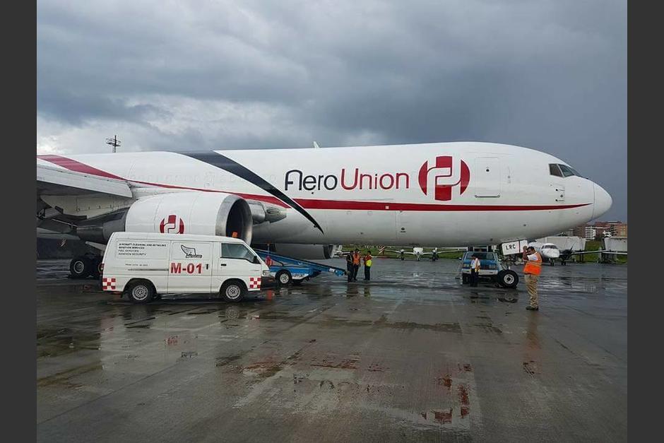 El avi&oacute;n carguero lleg&oacute; a Guatemala a mitad de la semana. (Foto: Josue L&oacute;pez/Aerotob Aviation Services)