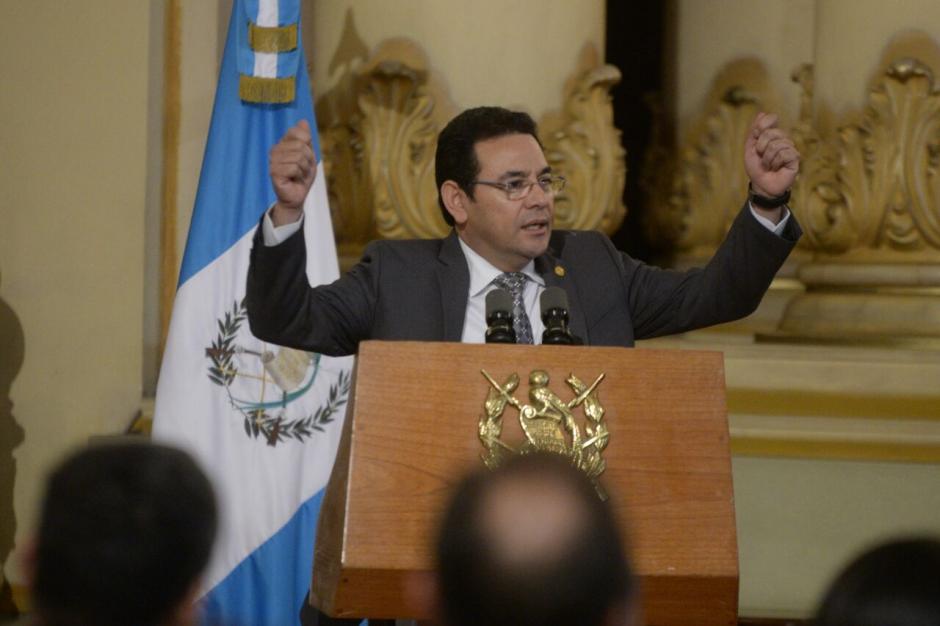 La inmunidad del presidente Jimmy Morales quedó en manos del Congreso. (Foto: archivo/Soy502)