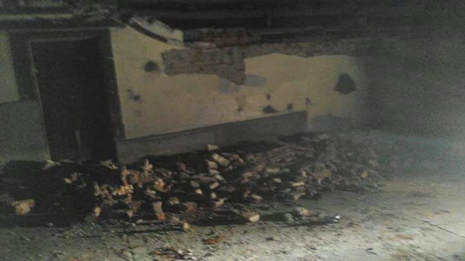 Da&ntilde;os en viviendas de Tacan&aacute;, en San Marcos. (Foto: Cruz Roja Guatemalteca)