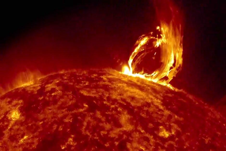 Durante la &uacute;ltima semana, el Sol ha lanzado una serie de potentes fulguraciones. (Imagen: captura de pantalla)