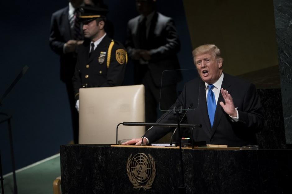 Donald Trump habl&oacute; por primera vez ante la ONU. (Foto: AFP)&nbsp;