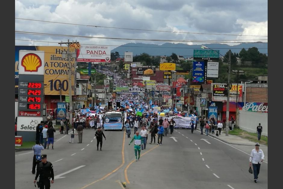 En Quetzaltenango se registran movilizaciones. (Foto: Stereo100)