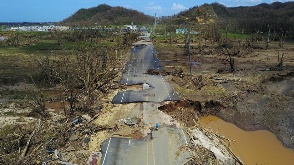 Esta es una imagen a&eacute;rea de Puerto Rico tras el paso del hurac&aacute;n Mar&iacute;a. (Foto: AFP)