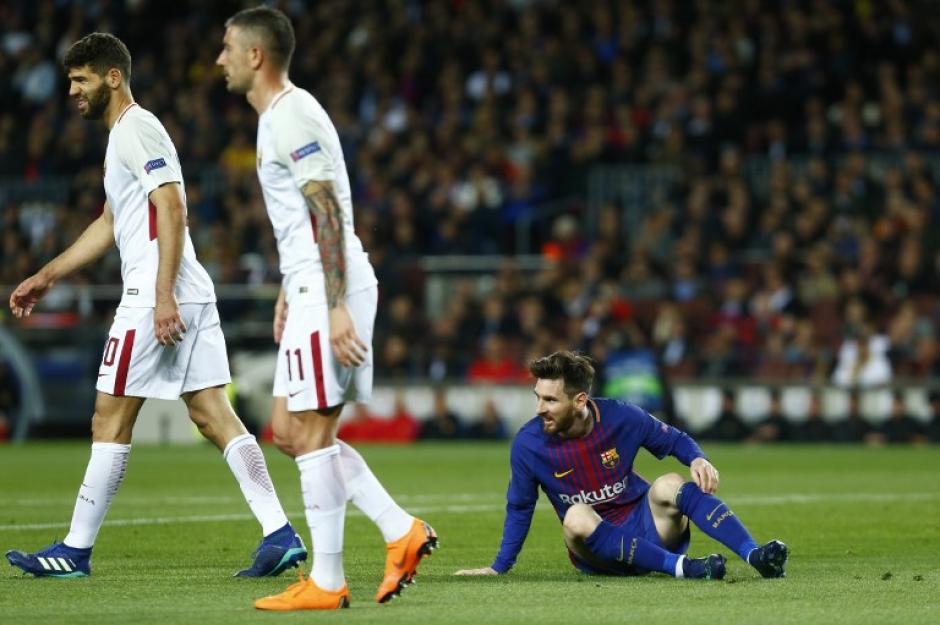 Messi jug&oacute; los 90 minutos, pero no logr&oacute; anotar en casa frente a la Roma. (Foto: AFP)