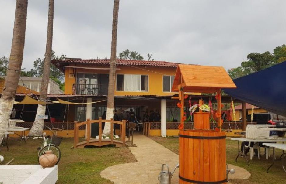 Vista del hotel donde se realizar&iacute;a la narcofiesta en El Cerinal, Barberena, Santa Rosa. (Foto: MP)&nbsp;