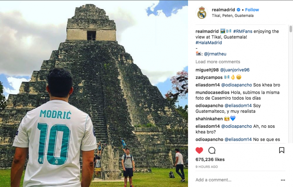 Historia detr&aacute;s de la imagen de Tikal que comparti&oacute; el Real Madrid en sus redes sociales. (Foto: Instagram)