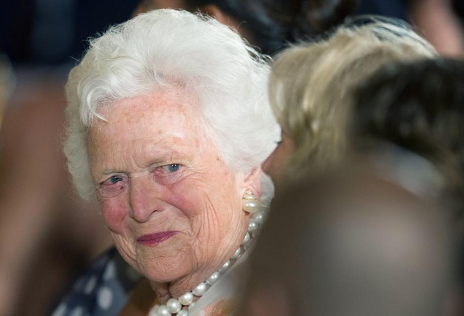 Muere Barbara Bush madre y esposa de presidentes de los Estados Unidos, George H.W. Bush y George W. Bush. (Foto: AFP)