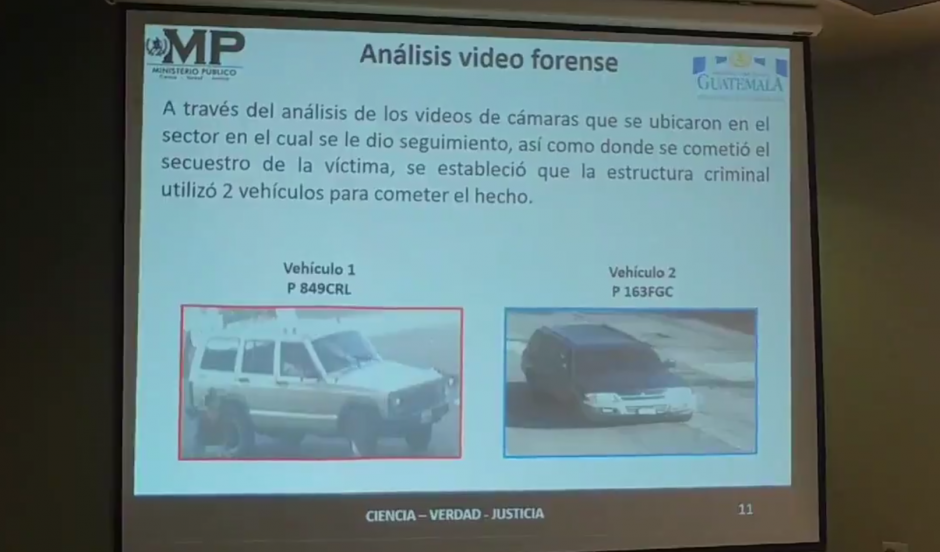 La Fiscal&iacute;a determin&oacute; que fue en dos carros que dieron seguimiento a la abogada. (Foto: captura Twitter)&nbsp;
