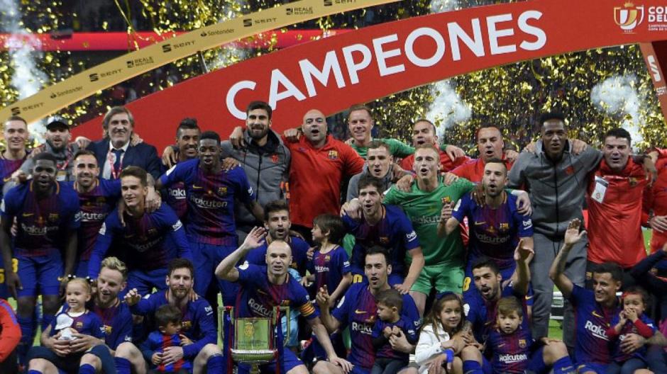 Barcelona se consagró campeón de la Copa del Rey el sábado recién pasado. (Foto: AFP)