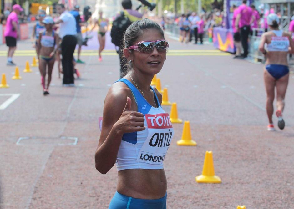 Mirna Ortíz gan&oacute; la medalla de bronce para Guatemala en los 20 kil&oacute;metros marcha en Canad&aacute;. (Foto: &Oacute;scar Ovando)