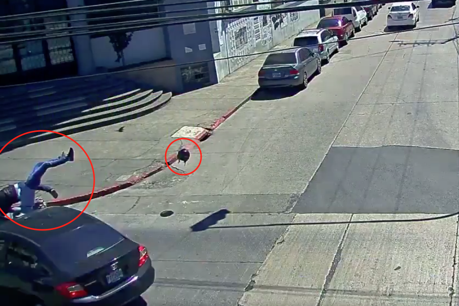 El accidente tuvo lugar frente al Conservatorio Nacional de Música de la zona 1. (Imagen: captura de pantalla)