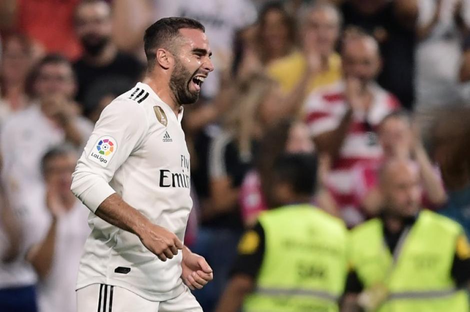 Dani Carvajal marc&oacute; el primer gol del Real Madrid en la temporada. (Foto: AFP)