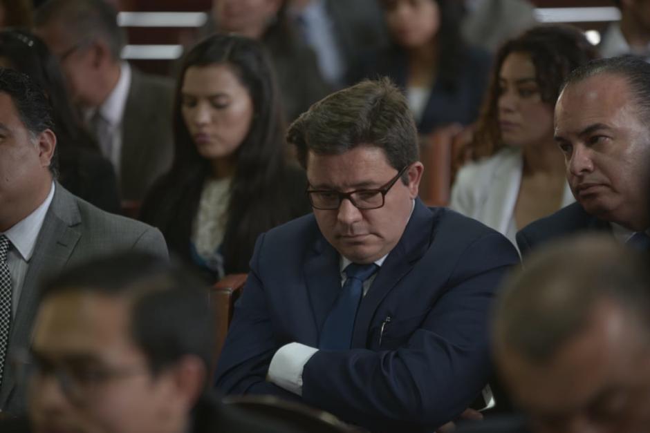 El Ministro de Finanzas fue parte del grupo de ministros que acompañó a la Canciller a la CC a pedir el retiro del Embajador sueco. (Foto: Wilder López/Soy502)