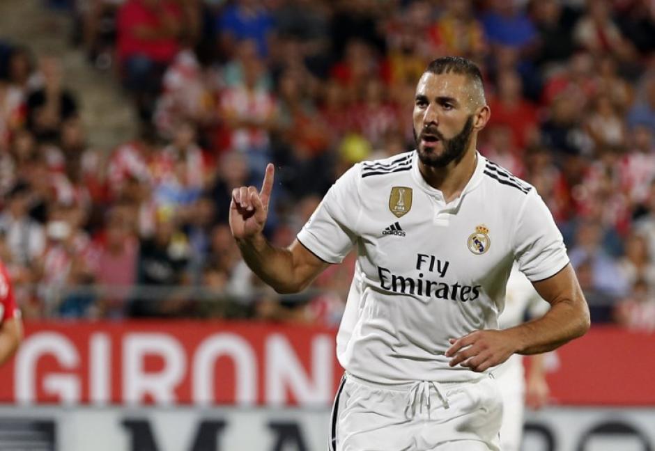 Karim Benzema se mandó con un doblete en el triunfo del Real Madrid ante el Girona. (Foto: AFP)