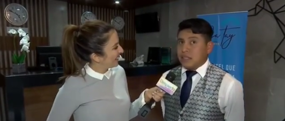 Melvin Cholotio encontr&oacute; trabajo en Tijuana luego de unirse a la caravana migrante. (Foto: captura de pantalla)&nbsp;