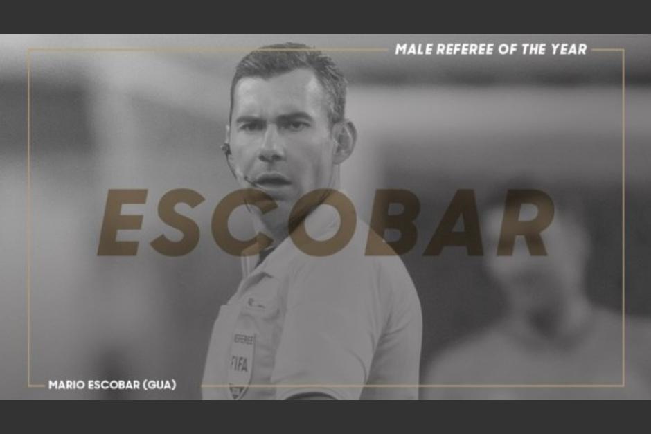 Mario Escobar Toca, árbitro que recibió un botellazo en Cobán, fue nominado a Premio Árbitro del año de la Concacaf. (Foto: Concacaf)