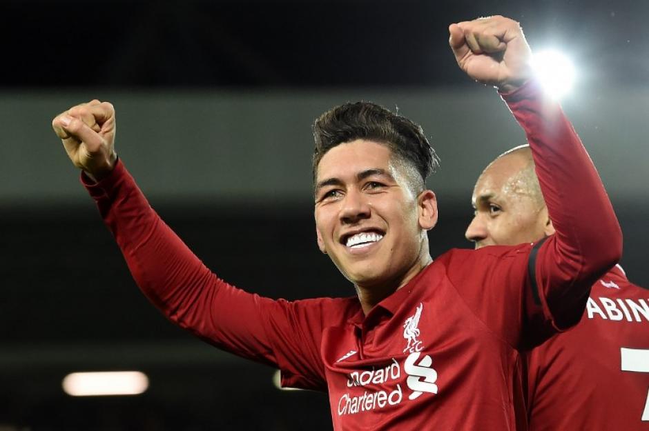 Firmino se mand&oacute; con un triplete en el tremendo triunfo del Liverpool. (Foto: AFP)