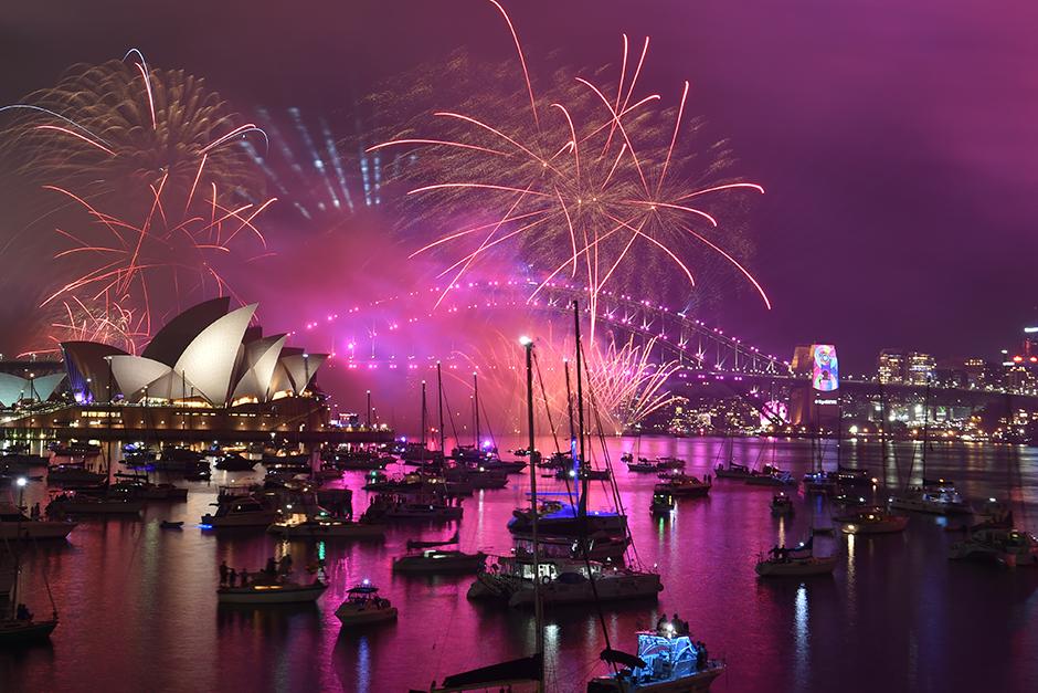 Miles de personas se congregan en el Opera House para recibir el a&ntilde;o nuevo (Foto: ahoranoticias)