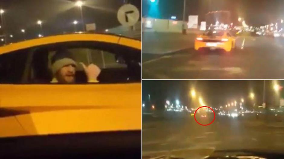 Conor McGregor hace de las suyas con su Lamborghini en Dubl&iacute;n. (Foto: Marca)