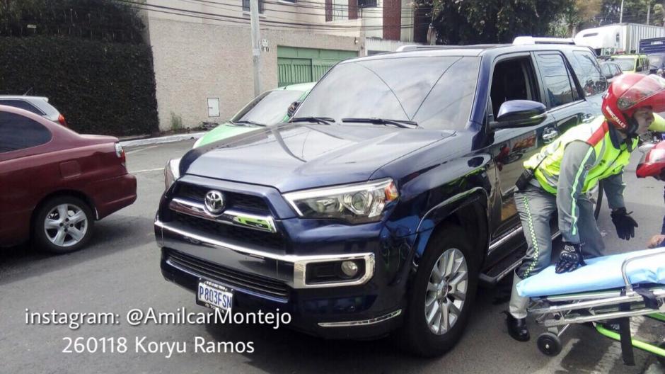 En este veh&iacute;culo se conduc&iacute;a la persona de 76 a&ntilde;os que fue atacada a tiros en la zona 11. (Foto: Am&iacute;lcar Montejo)
