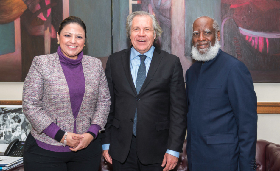 Los cancilleres de Guatemala y Belice se reunieron con el Secretario General de OEA. (Foto: Twitter)