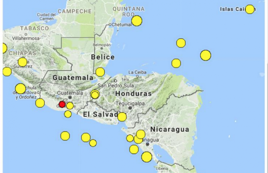 Un temblor fue sensible esta noche. (Foto: Conred)&nbsp;