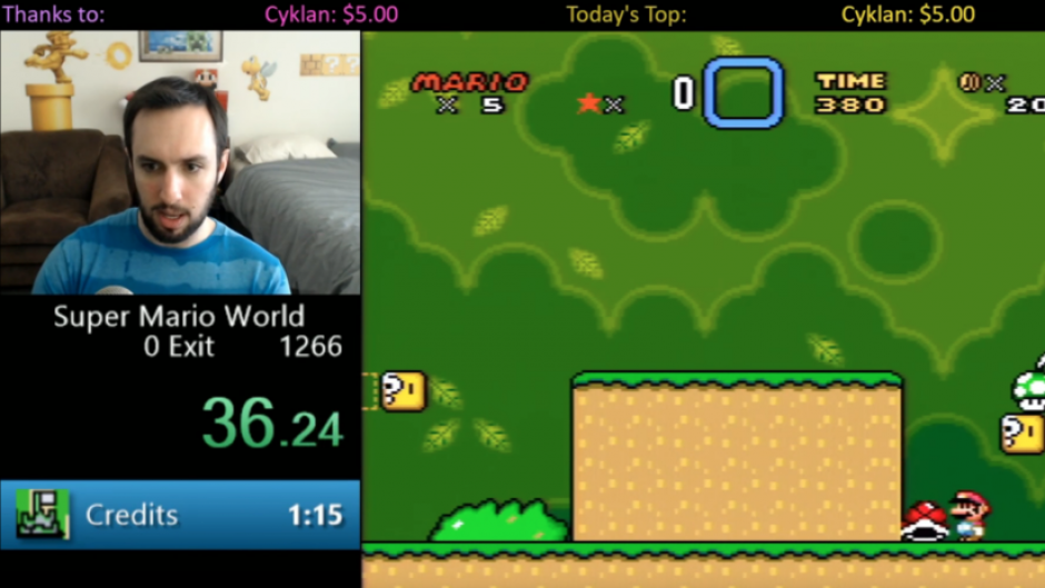 El jugador demor&oacute; menos de 56 segundos para completar el t&iacute;tulo cl&aacute;sico de Nintendo. (Foto: captura de pantalla)