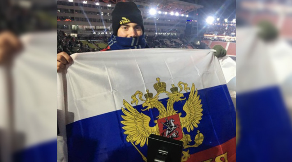 El gesto de Philip Vahuda en los Juegos Ol&iacute;mpicos de Invierno, se hizo viral. (Foto: RT)