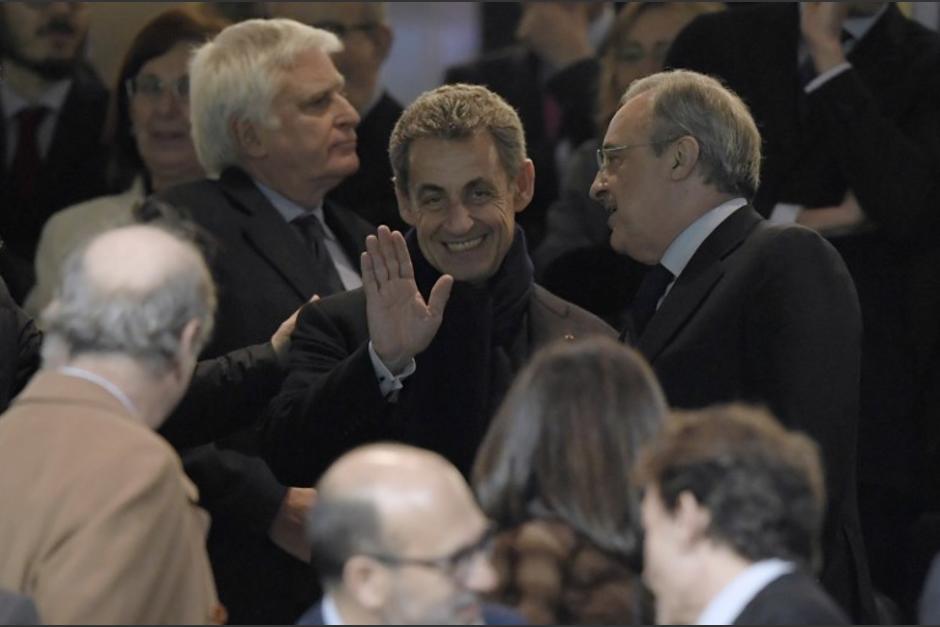Nicolas Sarkozy estuvo presente en el palco del Bernab&eacute;u y disfrut&oacute; el juego. (Foto: AFP)