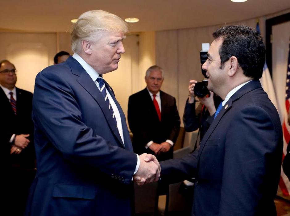 Ambos mandatarios se reunieron en Estados Unidos a inicios de febrero. (Foto: Gobierno de Guatemala)