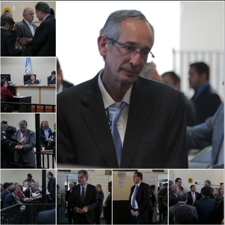 El expresidente Álvaro Colom, 10 exministros y un secretario privado están privados de libertad de manera provisional mientras se desarrolla la audiencia de primera declaración por el caso Transurbano. (Fotos: Alejandro Balán/Soy502)