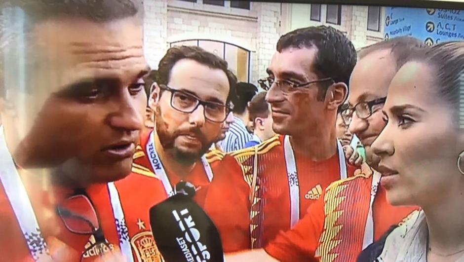 La periodista María Gómez dejó claro su rechazo a la actitud de un aficionado español. (Foto: www.mundodeportivo.com)