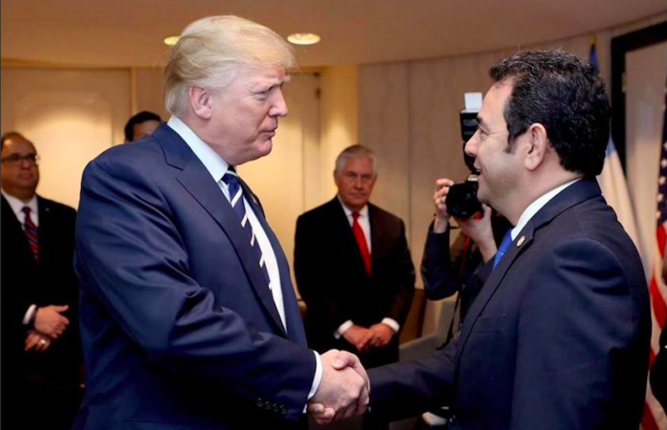 Un peri&oacute;dico estadounidense asegur&oacute; que existen discusiones para agradecerle a Jimmy Morales el cambio de embajada en Jerusal&eacute;n. (Foto: Gobierno de Guatemala)