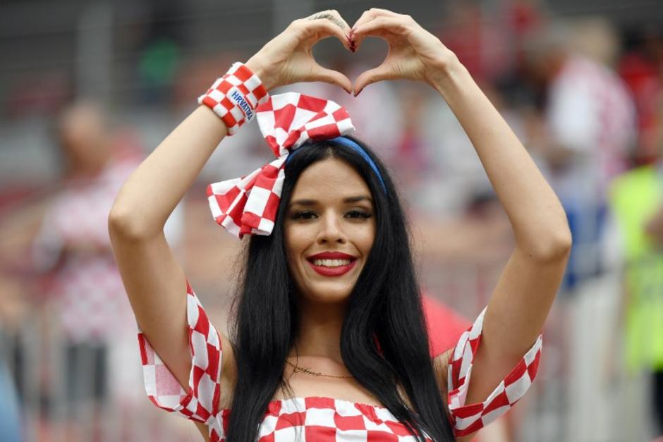 Una aficionada a la Selecci&oacute;n de Croacia captada en el&nbsp;Estadio Luzhnik, de Mosc&uacute;. (Foto: AFP)