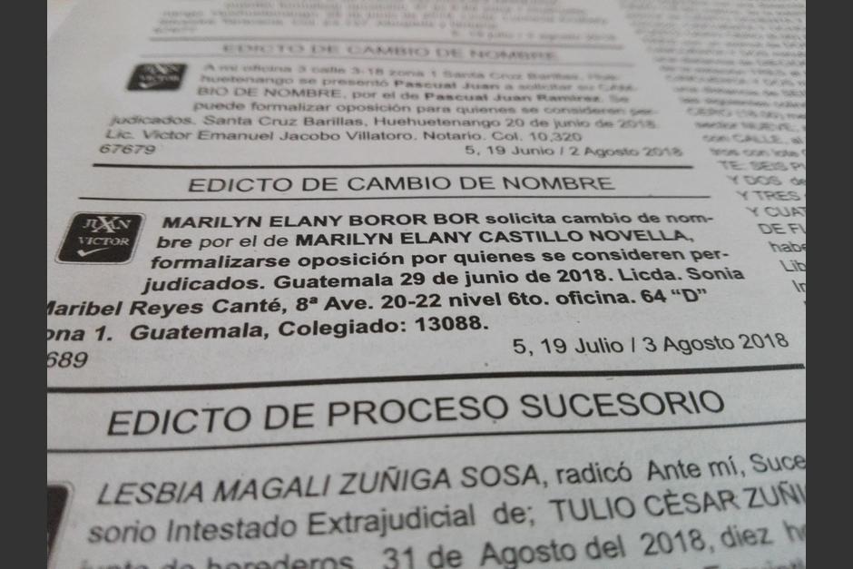 Los datos revelan el por qu&eacute; algunos guatemaltecos se modifican su nombre. (Foto: Soy502) &nbsp;