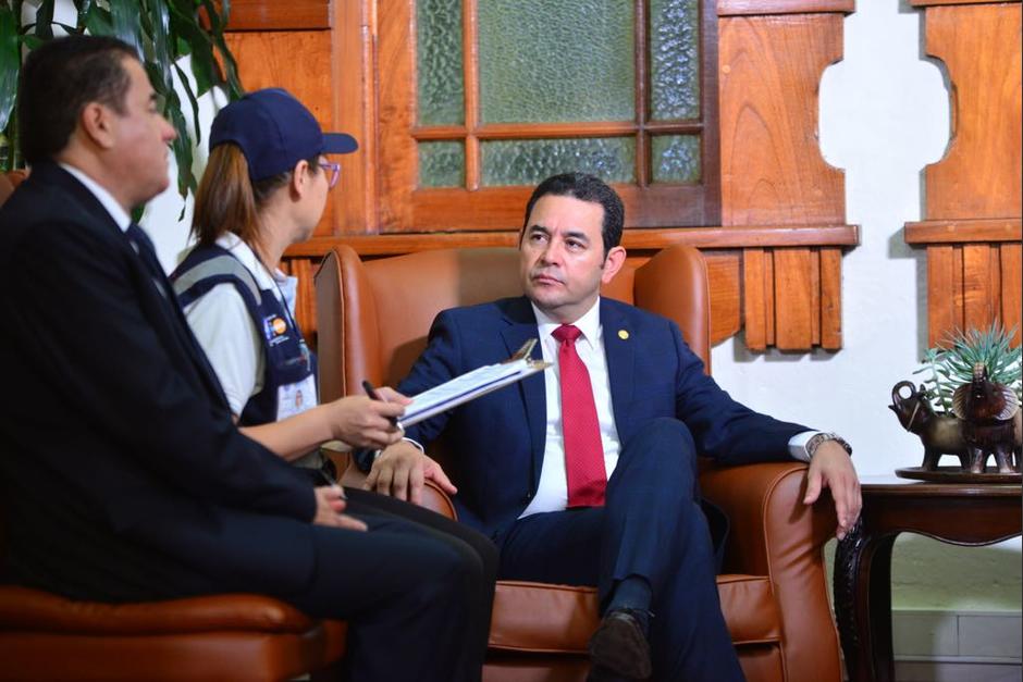 El Presidente inaugur&oacute; el trabajo de campo del censo.(Foto: Jes&uacute;s Alfonso/Soy502)