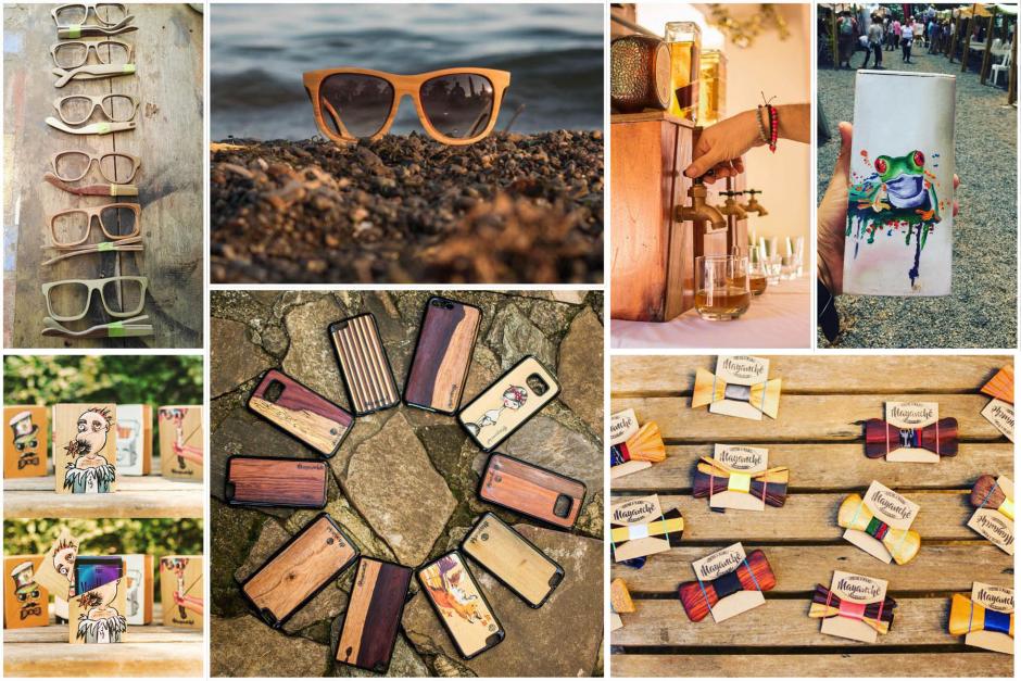 El emprendimiento que naci&oacute; en El Estor, Izabal, comercializa una serie de artesan&iacute;as de madera. (Imagen: Javier Miranda/Soy502)