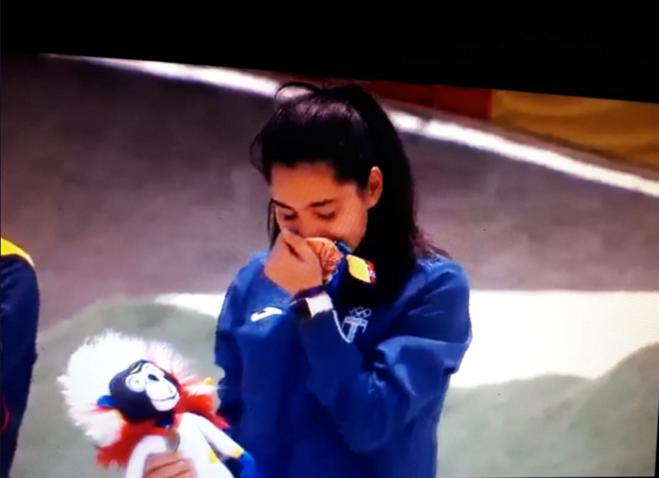 María Isabel Méndez se llevó el bronce en la competencia de BMX. (Foto: COG/Guatemala)&nbsp;