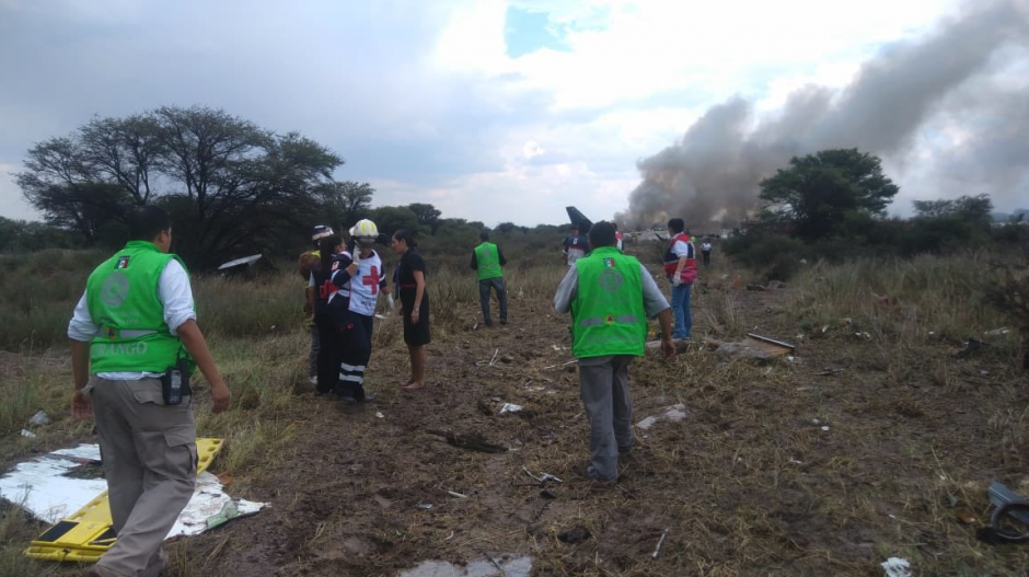 la maniobra del piloto permiti&oacute; que el avi&oacute;n cayera en una zona desolada para evitar una mayor desgracia. (Foto: Protecci&oacute;n Civil)&nbsp;