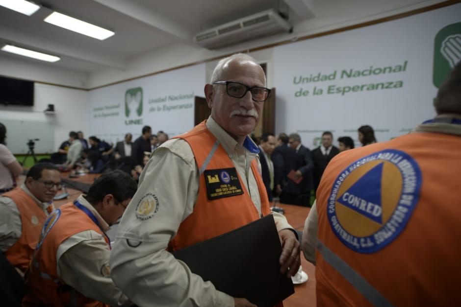 El director de la Conred, Sergio Cabañas, acudió a una citación en el Congreso. (Foto: Wilder López/Soy502)