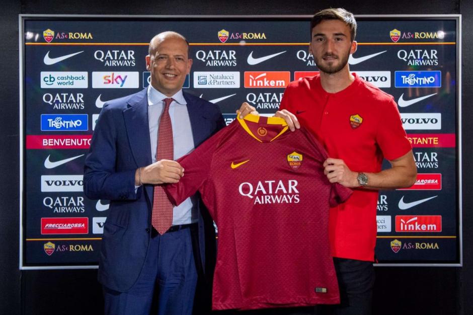 El volante Bryan Cristante fue presentado como nuevo jugador de la Roma. (Foto: AS Roma)