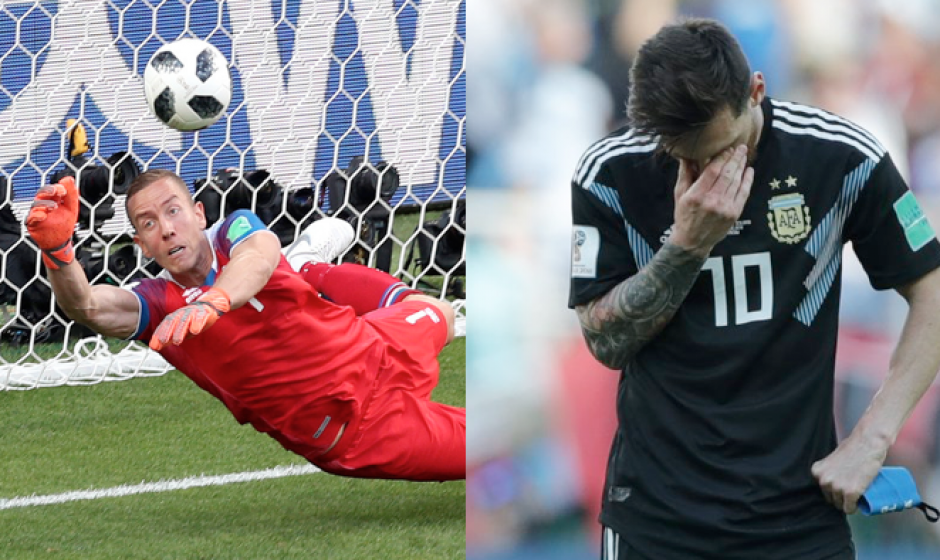 Hannes Halld&oacute;rsson el portero que amarg&oacute; el debut de Messi en Rusia 2018. (Foto: AFP)